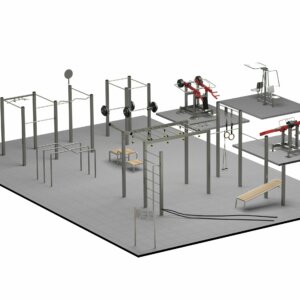 Calisthenics Park mit Outdoor-Fitnessgeräten von TOLYMP