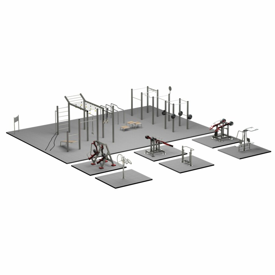 Parque de calistenia con aparatos de fitness TOLYMP