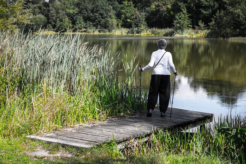 Doppelstock Technik Nordic Walking Stöcke Richtig Halten