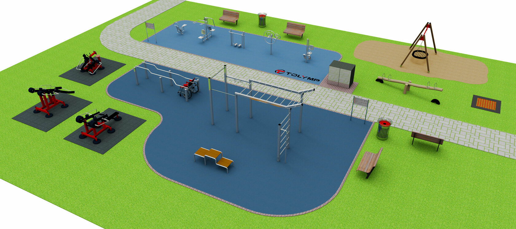 TOLYMP Fitnesspark basierend auf dem MODULO-System TOLYMP Fitnesspark basierend auf dem MODULO-System