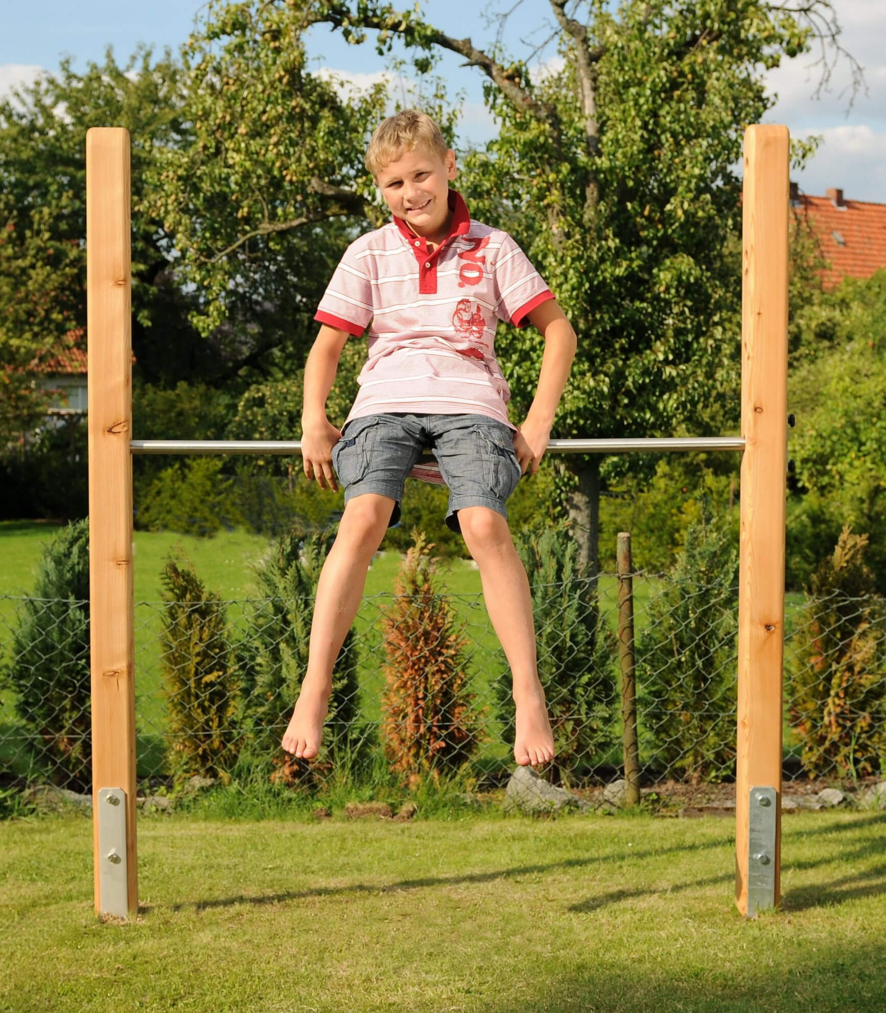 Barre de gymnastique simplement mélèze-V2A