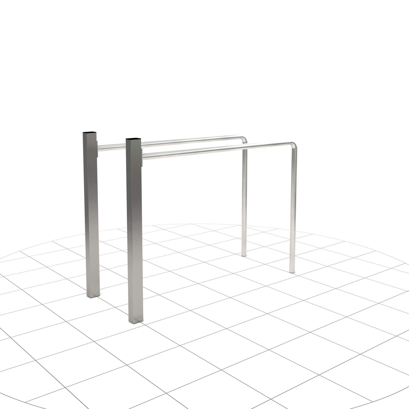 Dip bars, dip station made of V2A stainless steel, length 70 cm