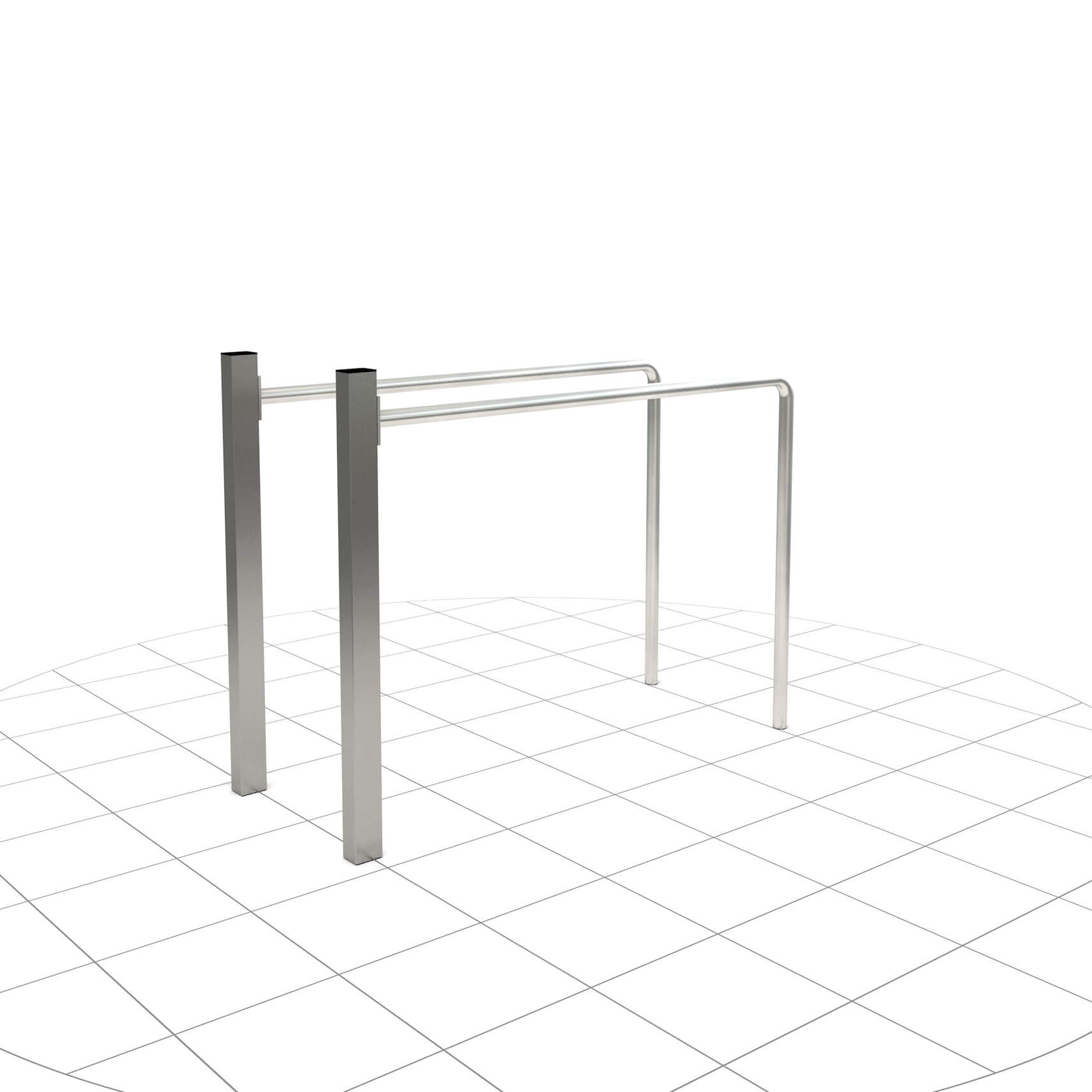Dip-Barren, Dip Station aus V2A-Edelstahl, Länge 70 cm