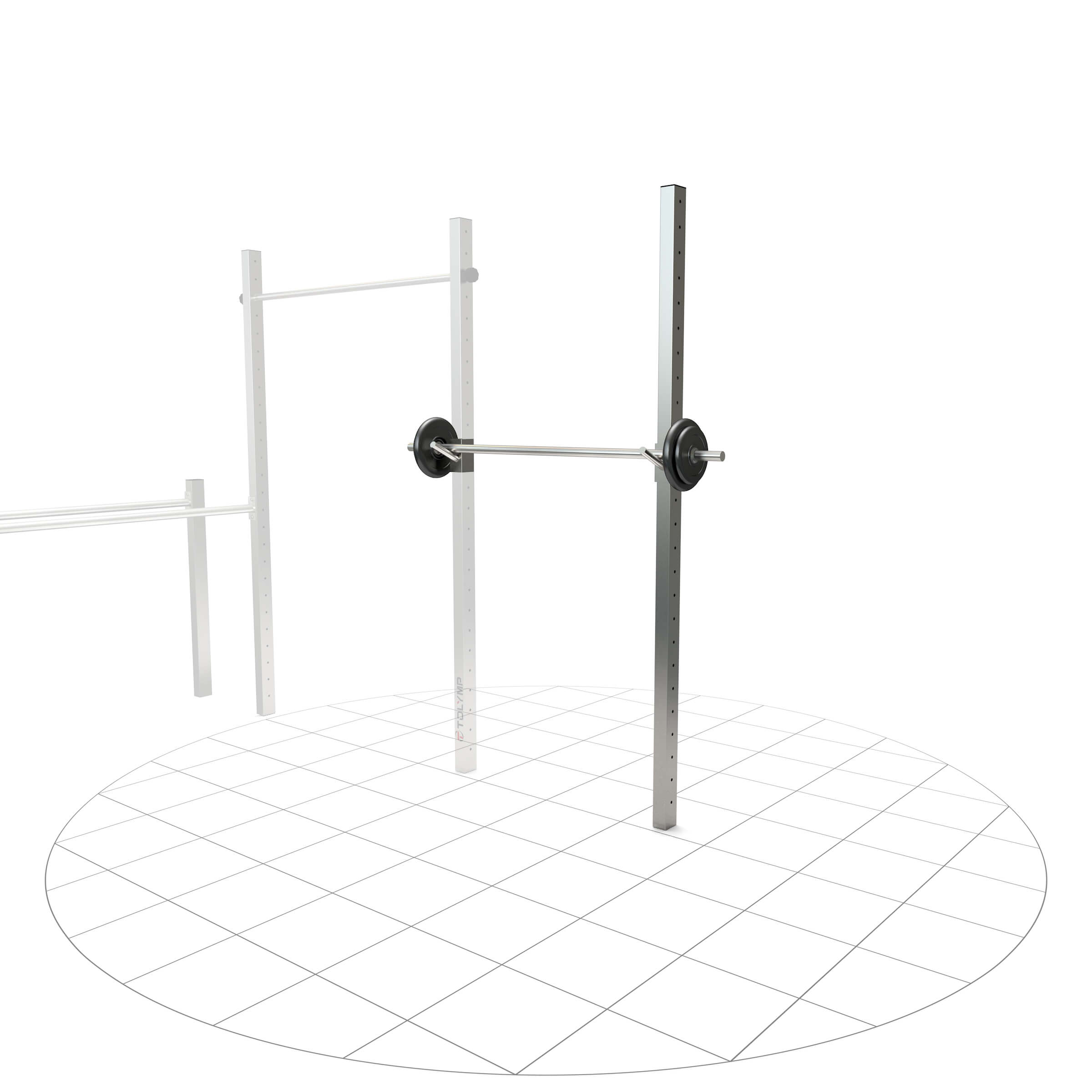 Barbell holder with mounting post