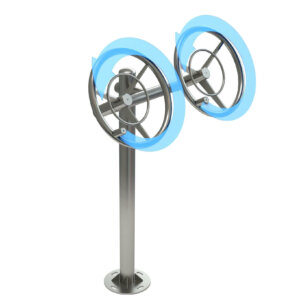 Exercise device wheel double