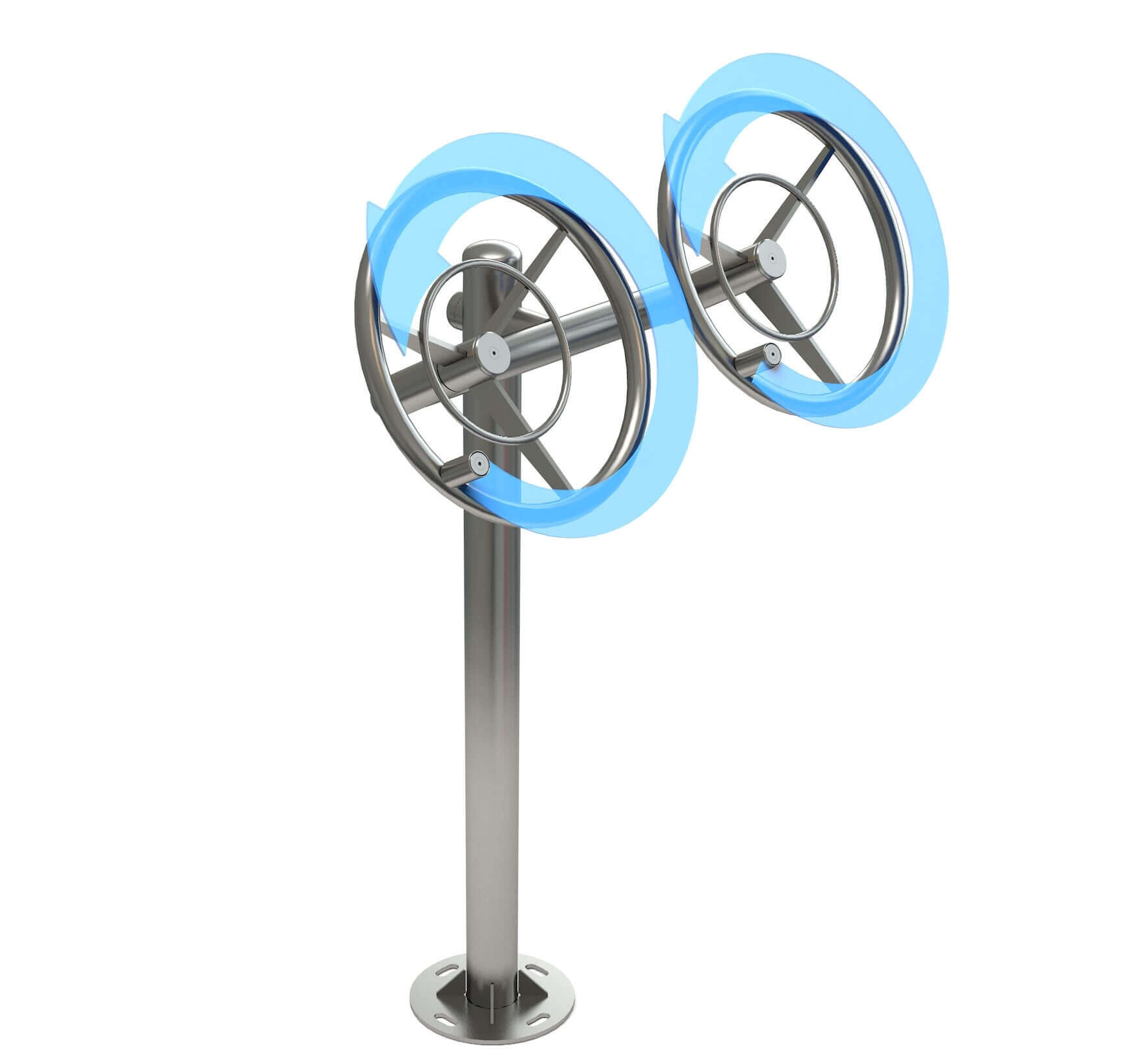 Exercise device wheel double