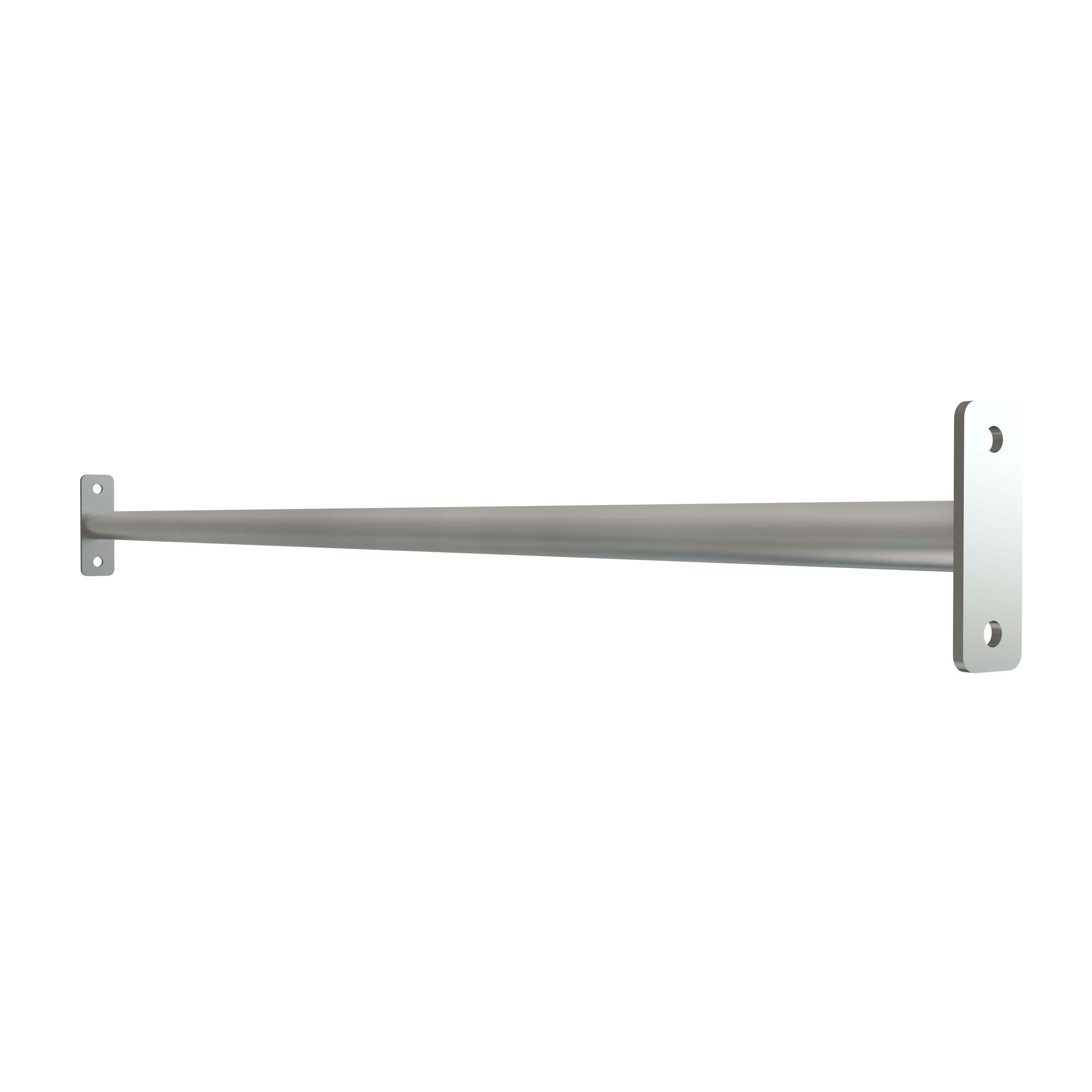 Pull-up bar V2A stainless steel with double fastening straps, glass bead blasted, length 140 cm