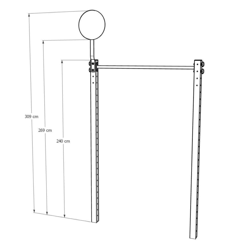 Wallball target with disc 40 cm