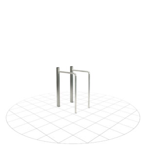 Dip bars, dip station made of V2A stainless steel, length 70 cm