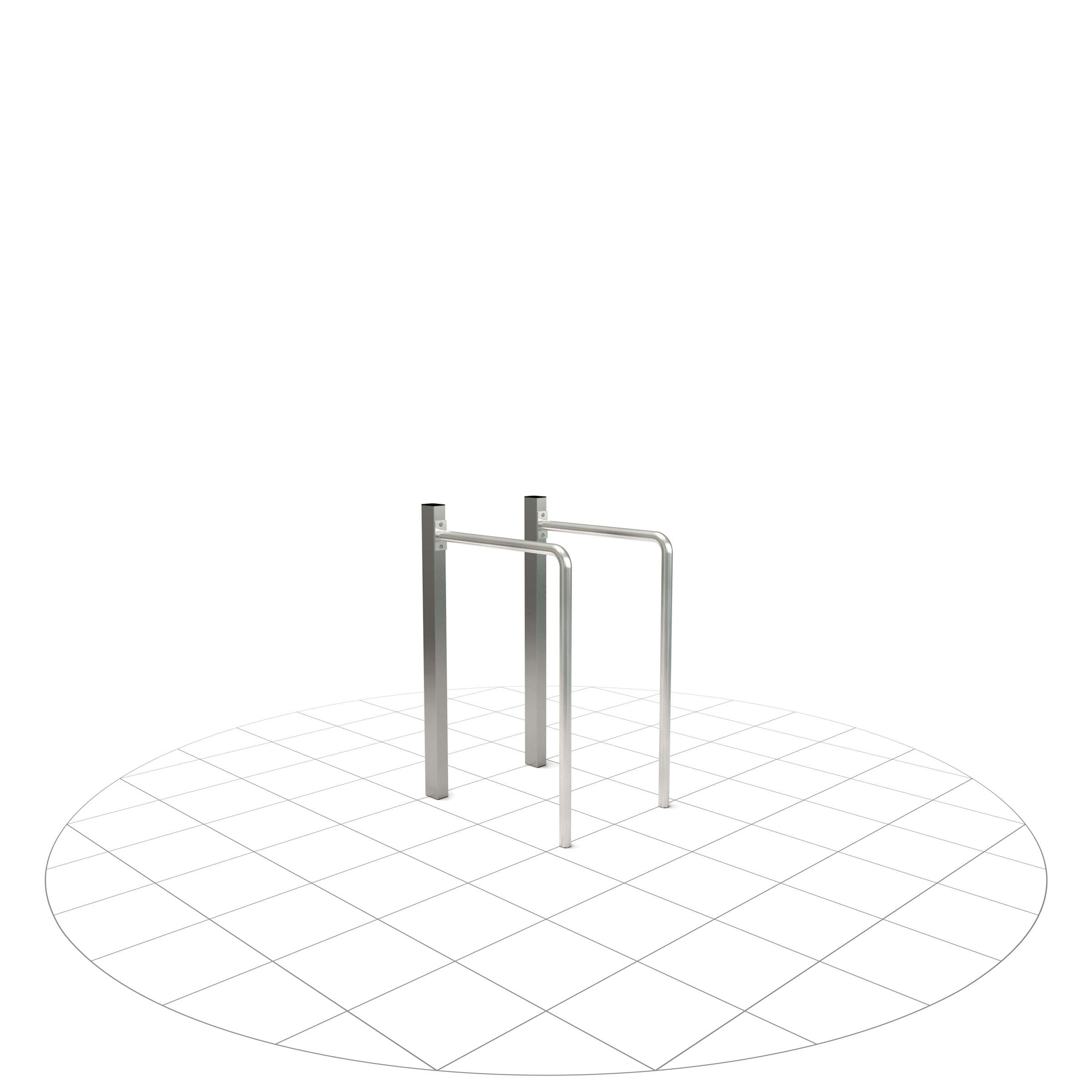 Dip bar, dip station in acciaio inox V2A, lunghezza 70 cm