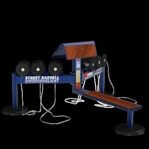 Juego de 1 mancuernas con banco combinado - Beach Line - Street Barbell